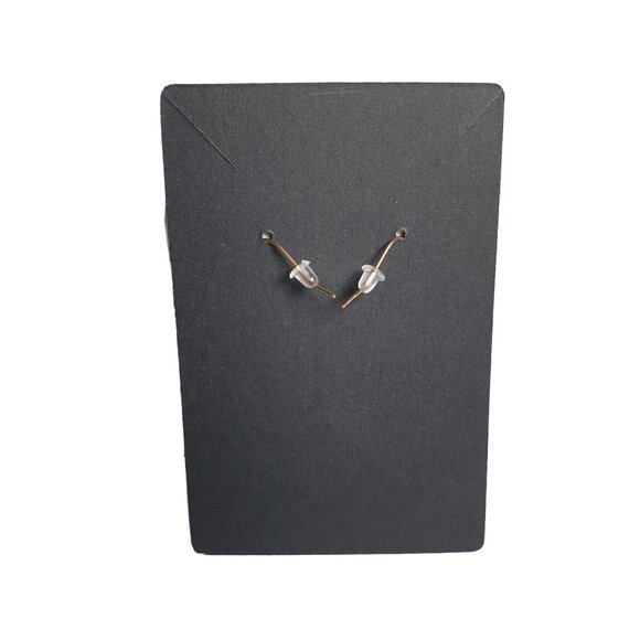 Gold Tone Filigree Dangle Rhinestone Vintage Earrings Women Jewelry Green - Picture 2 of 3